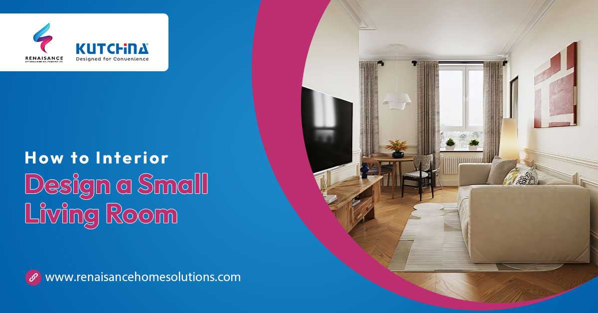 Small living room interior design with space-saving furniture and modern décor by an interior designer in Siliguri
