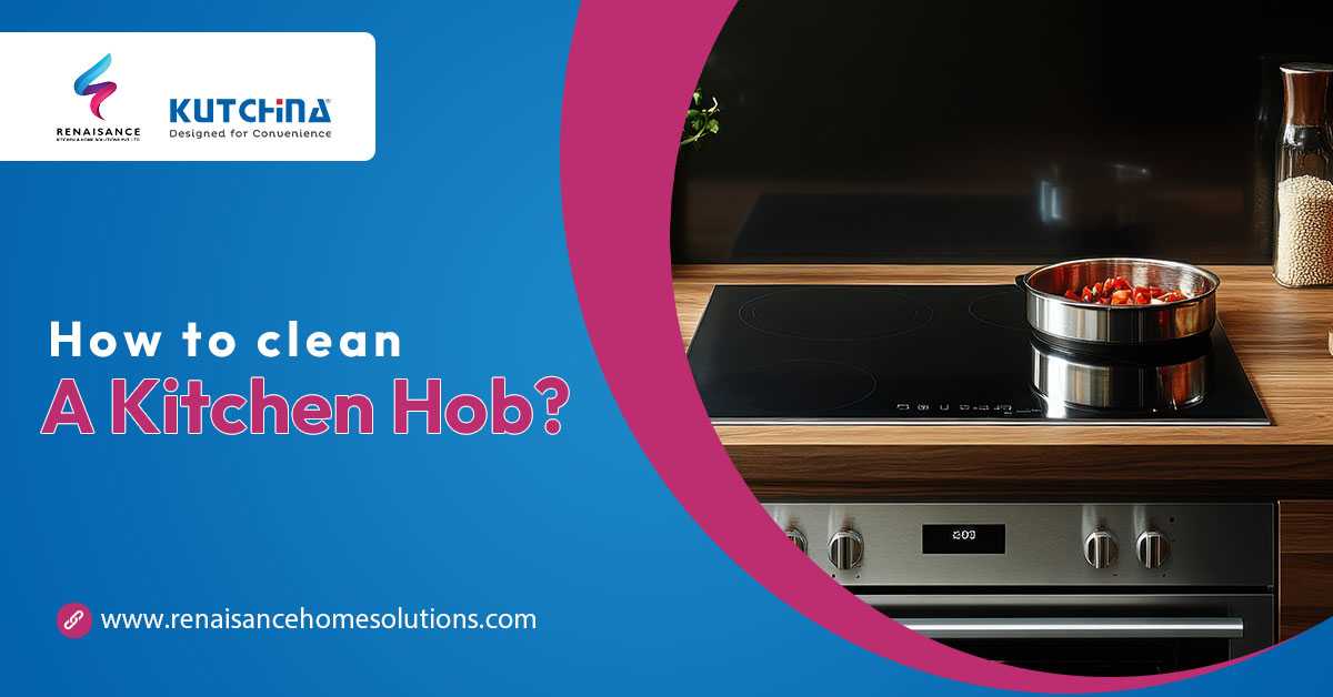How to clean a kitchen hob – modern black glass kitchen hob in a modular kitchen by Renaisance Kitchen & Home Solutions
